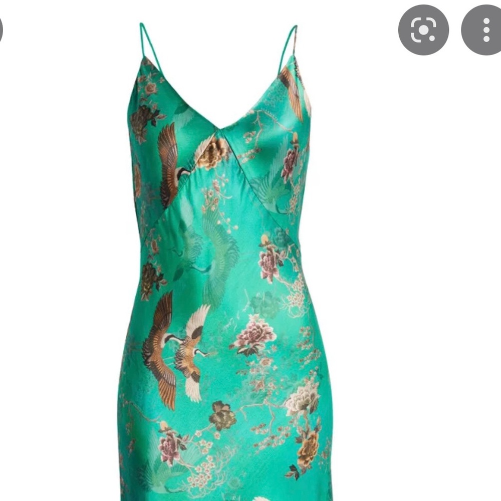 Allsaints Melody Amare Dress In Velvet Green